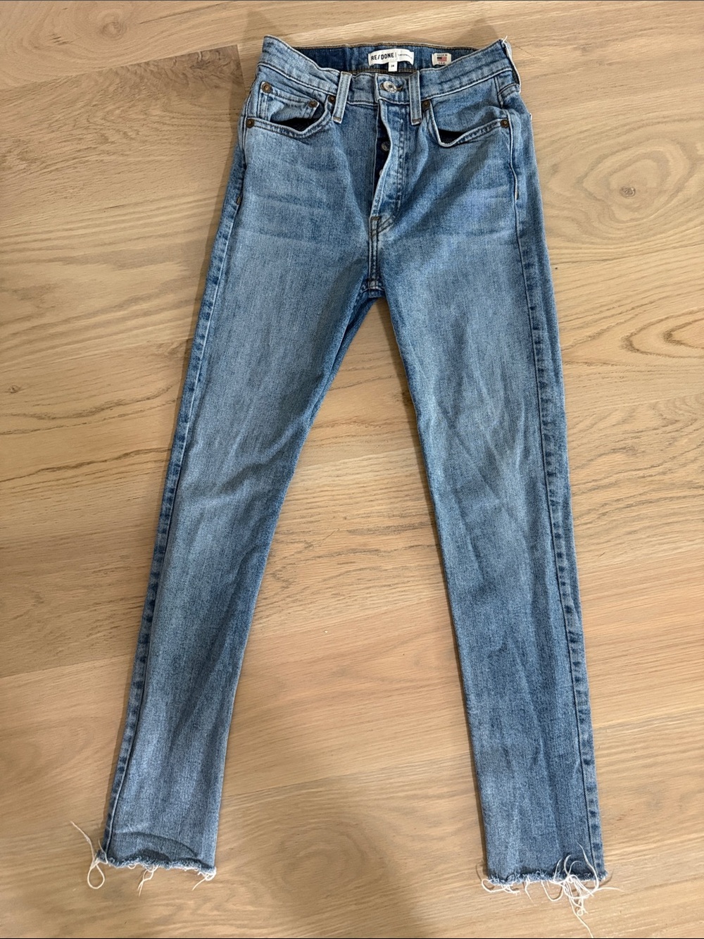 RE/DONE Originals Classic Stone High Rise Straight Leg Jeans 24